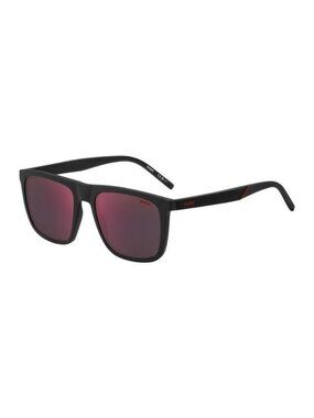 New Authentic Hugo Boss Men's Matte Black Square Acetate Sunglasses